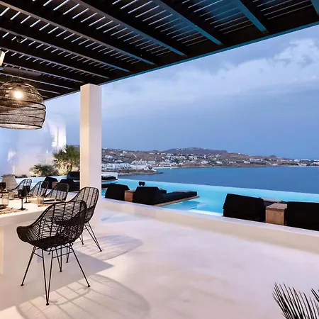 Dazzling Mykonos Lvellie 6 Bedrooms Unique Aegean Sea Views Private Infinity Pool Two Private Jacuzzis Psarou Psarou (Mykonos)