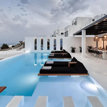 Villa Dazzling Mykonos Lvellie 6 Bedrooms Unique Aegean Sea Views Private Infinity Pool Two Private Jacuzzis Psarou Psarrou